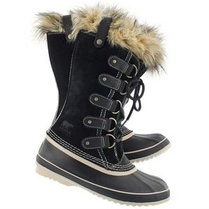 Sorel Joan of arctic waterproof black leather lace up winter snow boots